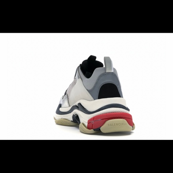 Balenciaga Triple S Silver/Red EU 44 - Picture 2 of 3